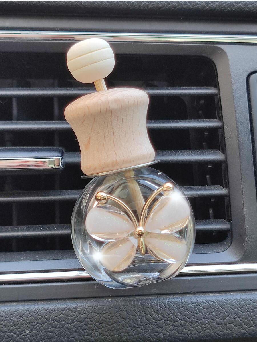 Butterfly Decor Car Air Outlet Chai làm mát - trắng - Xem 1