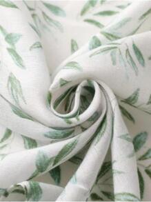 1件 2024 优雅树叶图案休闲女士春夏手工流苏雪纺围巾、头巾、披肩、围巾、沙滩巾、礼品 - 彩色 - 查看 4