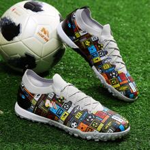 Letter Patterned Studded Soccer Shoes For Competition Use Ronaldo  Cleats