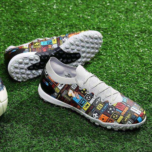 Letter Patterned Studded Soccer Shoes For Competition Use Ronaldo  Cleats