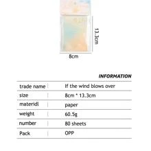 Sê-ri If The Wind Blows Here Memo Pad, Sổ ghi chép thông điệp thiết kế thơ văn - Màu xanh lam - Xem 2