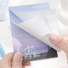 Sê-ri If The Wind Blows Here Memo Pad, Sổ ghi chép thông điệp thiết kế thơ văn - Màu xanh lam - Xem 5