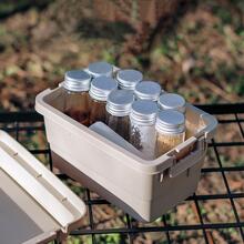 1pc Outdoor Tabletop Mini-Storage Box, Storage Box, Salt And Pepper Shaker Storage Box, Camping Barbecue Tools, Storage Box Sundries - Beige - View 4