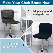 2PCS Chair Covers, Stretch Bar Stool Covers With Backs, Washable Bar Chair Covers, Swivel Barstool Covers, Barstool Slipcovers With Back - Navy Blue - View 5