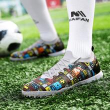 Letter Patterned Studded Soccer Shoes For Competition Use Ronaldo  Cleats