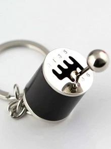 Móc khóa nam Car Gear Charm Áp dụng cho quà tặng Ngày của Cha - màu đen - Xem 3