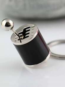 Móc khóa nam Car Gear Charm Áp dụng cho quà tặng Ngày của Cha - màu đen - Xem 2