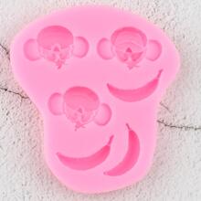 1入組月亮和卡通動物形狀DIY矽膠模具 - 粉色 - 查看 4