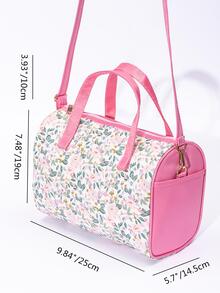 Bolso de mano con patrón de flor de moda de mujeres - Rosa - Ver 5