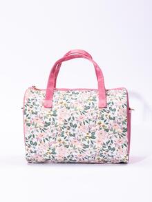 Bolso de mano con patrón de flor de moda de mujeres - Rosa - Ver 3