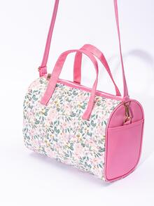 Bolso de mano con patrón de flor de moda de mujeres - Rosa - Ver 2
