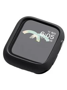 1入組蘋果智能手機矽膠手錶套,適用於45mm、49mm、38mm、40mm、41mm、42mm、44mm的 Apple Watch 錶帶,適用於 Ultra/se/8/7/6/5/4/3/2/1 系列 - 黑色 - 查看 1