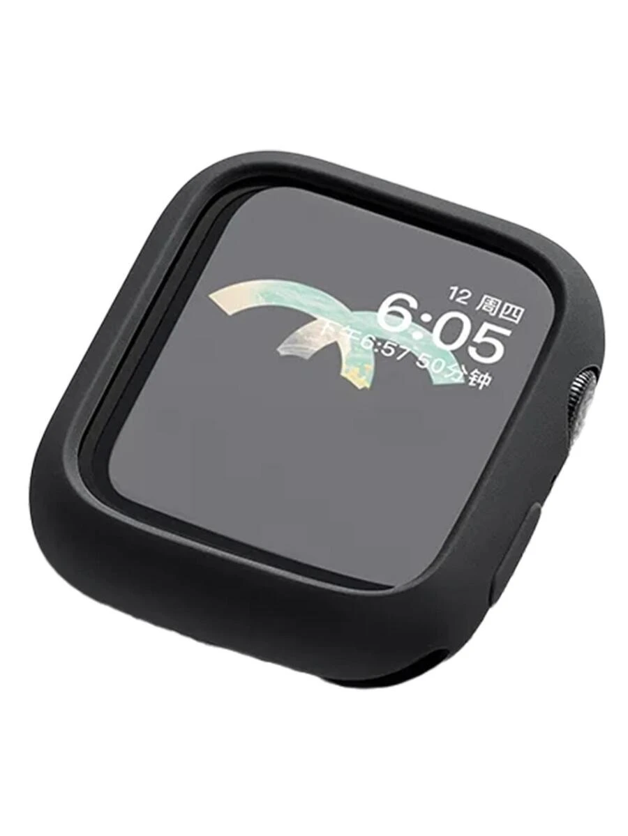 1入組蘋果智能手機矽膠手錶套,適用於45mm、49mm、38mm、40mm、41mm、42mm、44mm的 Apple Watch 錶帶,適用於 Ultra/se/8/7/6/5/4/3/2/1 系列 - 黑色 - 查看 1