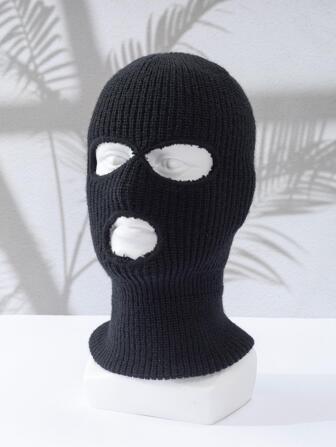 1 pieza Gorro pasamontañas a prueba de viento cálido de invierno para hombre y cubierta facial divertida para exteriores