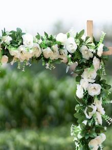 2pcs 2.2m Long Artificial Rose Vine With Roses, Valentine Day, Gift Gifts Birthday Graduation,Fake Plants