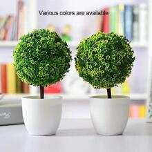 仿真花櫻桃雪球模擬植物盆栽草球盆栽小樹家庭裝飾用品花裝飾品創意迷你小圓形盆栽,家庭裝飾用品,DIY裝飾,桌面裝飾