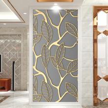 2pcs/set PVC Door Sticker, Modernist Leaf Pattern Door Decoration Self-adhesive Sticker For Home - Multicolor - View 1