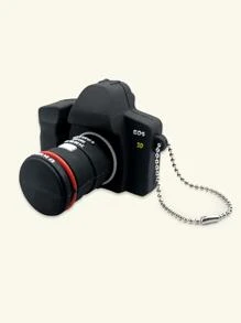 1入組相機設計便攜矽膠USB閃存盤 - 黑色 - 查看 2