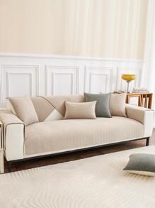 1入組素色沙發巾 - 米色 - 查看 2