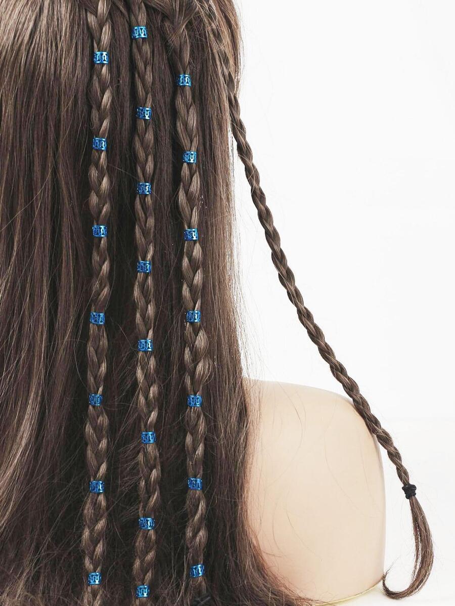 40 件金色辫子发圈女士女孩时尚发饰街头时尚嘻哈朋克 Y2K 潮流发辫袖口波西米亚风