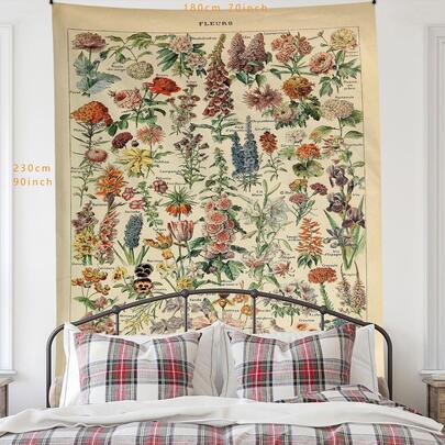 花卉印花挂毯、房间旗帜、房间装饰、挂毯、墙壁装饰、墙壁艺术、家居装饰、房间用品、房间旗帜、挂毯、墙壁挂毯