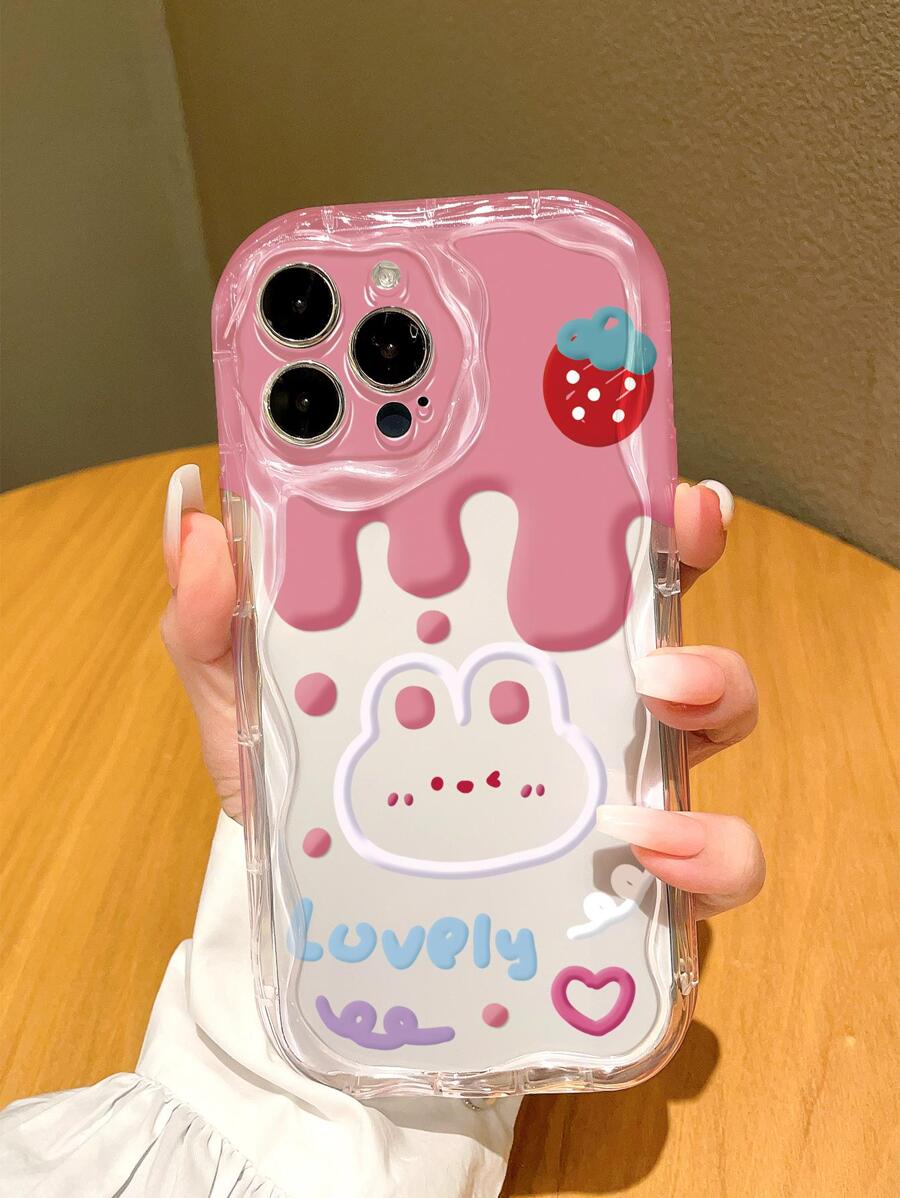 Funda de teléfono estampada de verano con dibujo de conejo - Multicolor - Ver 1