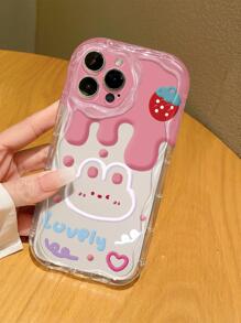 Funda de teléfono estampada de verano con dibujo de conejo - Multicolor - Ver 2