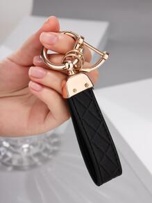 1 móc khóa kim loại & da nam, phụ kiện chống thất lạc cho ô tô/hành lý - Nhiều màu - Xem 2