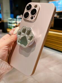 素色手機殼帶貓爪設計手機氣囊支架 - 香檳色 - 查看 3