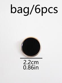 6pcs Round Button Decor Button