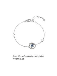 藍色星球珠子手環適合女士 - 藍色 - 查看 4