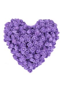 50/150 Pièces Fleurs Artificielles En Mousse De Roses Pe Matériau Ours En Peluche Cadeaux De La Saint-valentin Diy Matériau De La Guirlande De Boîte De Friandises Décoration De Mariage Fleur De Poignet Pour La Mariée Tenue À La Main Matériau De Cadeau De Fête À La Maison - Prune - Voir 1