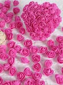 50/150入組人工泡沫花pe玫瑰熊材料情人節禮物diy糖果盒花環裝飾婚禮裝飾新娘手腕花手提花材料家庭派對禮物裝飾 - 玫紅色 - 查看 3