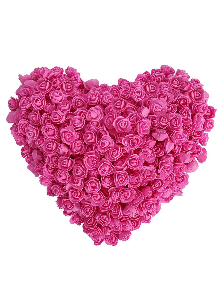 50/150入組人工泡沫花pe玫瑰熊材料情人節禮物diy糖果盒花環裝飾婚禮裝飾新娘手腕花手提花材料家庭派對禮物裝飾 - 玫紅色 - 查看 1