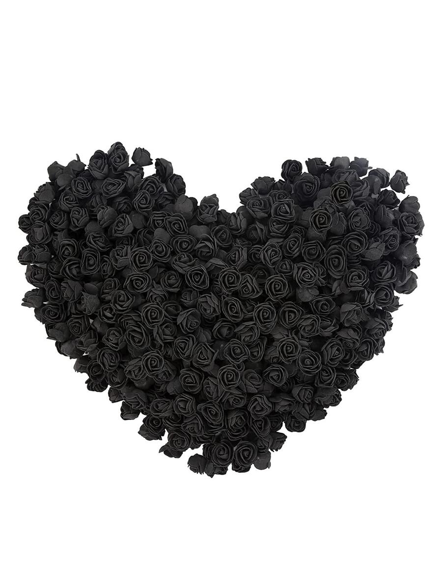 50PCS/150PCS Artificial Foam Flowers PE Roses Teddy Bear Material Valentine'S Day Gifts Diy Candy Box Garland Material Wedding Decoration Bride Wrist Flower Hand Holding Flower Material Home Party Gift Decoration - Black - View 1