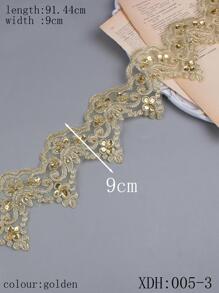 1pc DIY Webbing Lace - Gold - View 3