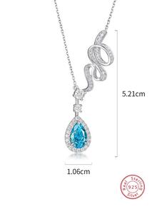 1入優雅奢華925純銀&立方氧化鋯項鍊,適合日常穿著,派對和禮物