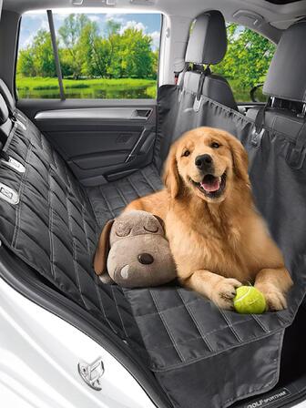 1入組素色寵物車後座位地墊