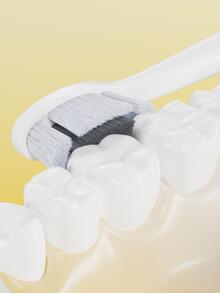 Adult Electric Toothbrush Rechargeable Sonic Electric Toothbrush with 4 Replacement Brush Heads, 1 Charge Can Use About Two Months, 3 Modes - White - View 7