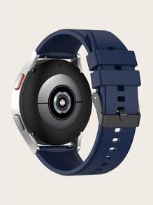 1入組藍色的時尚矽膠錶帶20mm,兼容三星 Galaxy Watch 4/5 - 藍色 - 查看 2