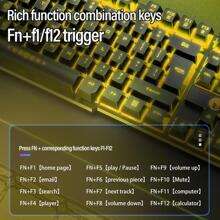 Keyboard and Mouse Set Mechanical Keyboard Wired Black Letters Through Orange Light Gaming Keyboard Gaming Mouse Home Commercial Cool Gift T28 - Multicolor - View 9