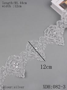 1入組DIY織帶花邊 - 銀色 - 查看 4