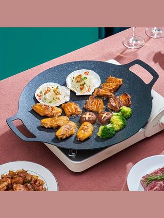 1入組烤盤,不粘無菸燒烤盤子適用於室內戶外燒烤