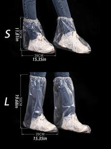 10pcs Clear Disposable Rain Boots Cover - Clear - View 2