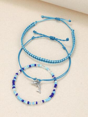 3pcs/set Dolphin Braided Set