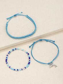 3 piezas / Set delfín trenzado Set - Multicolor - Ver 4