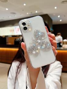 水钻装饰透明手机壳，国际版，非国内版 - 彩色 - 查看 3