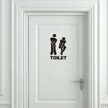 Toilet Sign Door Sticker