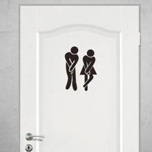 Toilet Sign Door Sticker