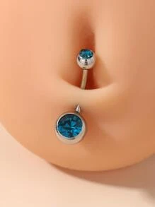 1 cái móng tay rốn phong cách tối giản bằng thép không gỉ cho nữ - Nhiều màu - Xem 4